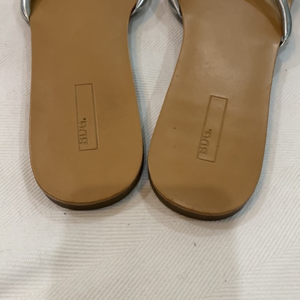 Urban Outfitters BDG Niles Sandal Silver Size 10‎ See Measurements - Picture 4 of 6